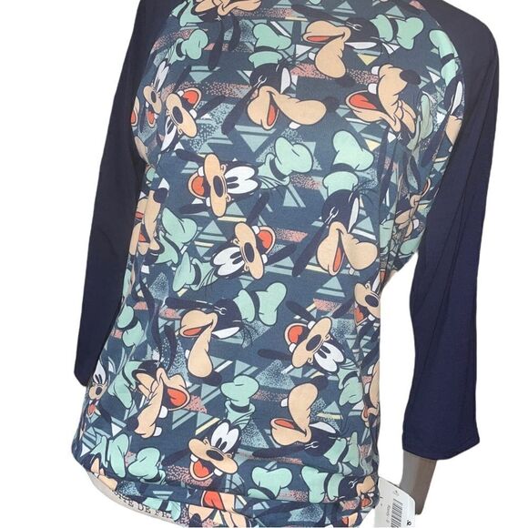 LuLaRoe Womens Small Randy Tee Disneys Goofy Hard To Find Print Athleisure Comfy - Picture 9 of 14